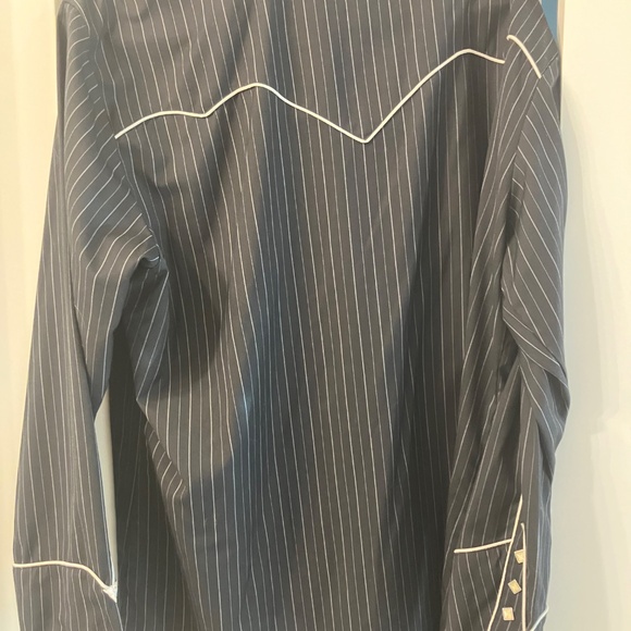 Scully pinstripe, diamond pearl snap long sleeve shirt - Picture 2 of 5